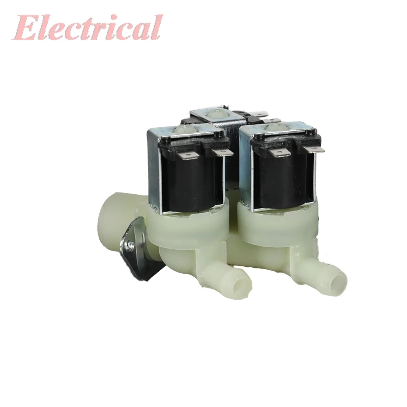 1PC 1 to 3 Plastic Electric Solenoid Valve N/C Normal Closed DC 12V/24V AC 220V G3/4 Male Thread For Coffee machine water inlet