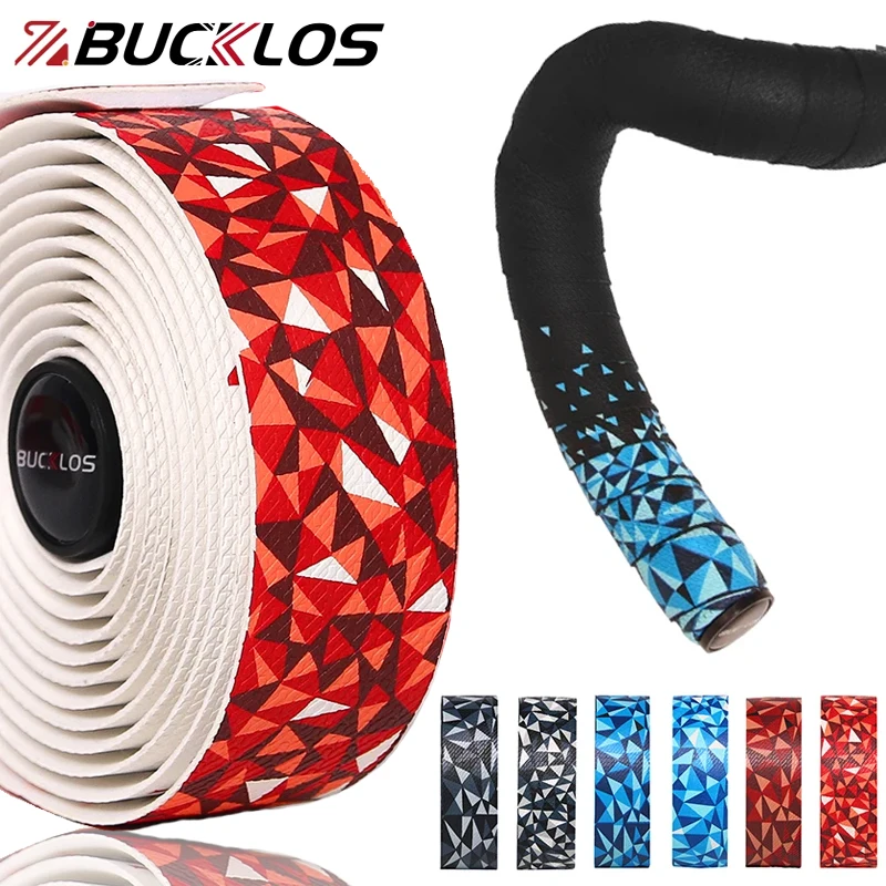 BUCKLOS Road Bicycle Handlebar Tape Gradient Bicycle Handlebar Tapes PU EVA Racing Bike Drop Bar Tape soft Road Bike Accessories