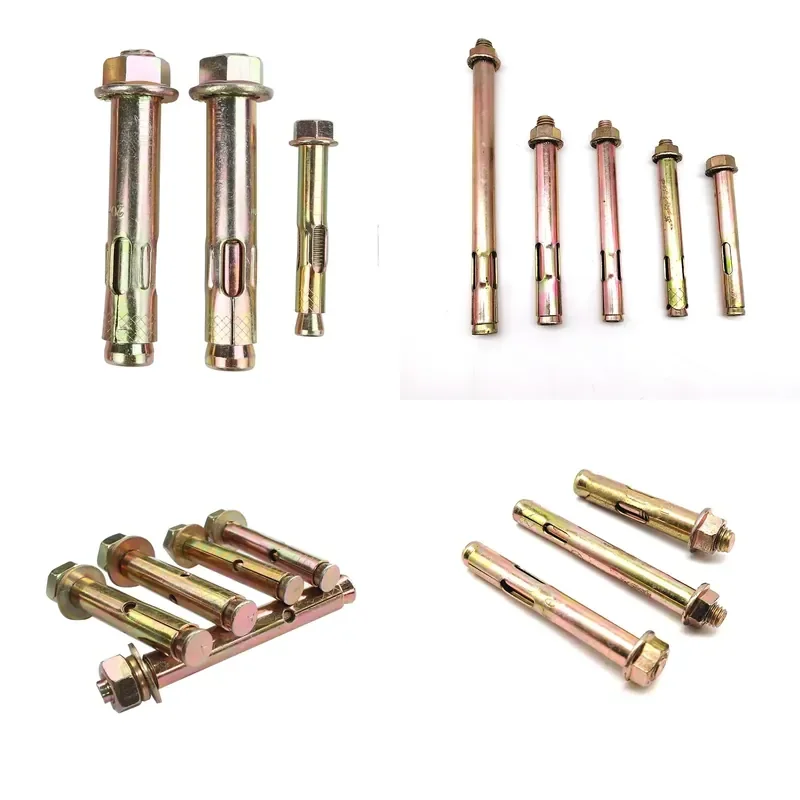 Hot Selling Galvanized Expansion Anchor Bolts Heavy Duty Metal Wall Plug Screw Fixings for Concrete Brick Masonry