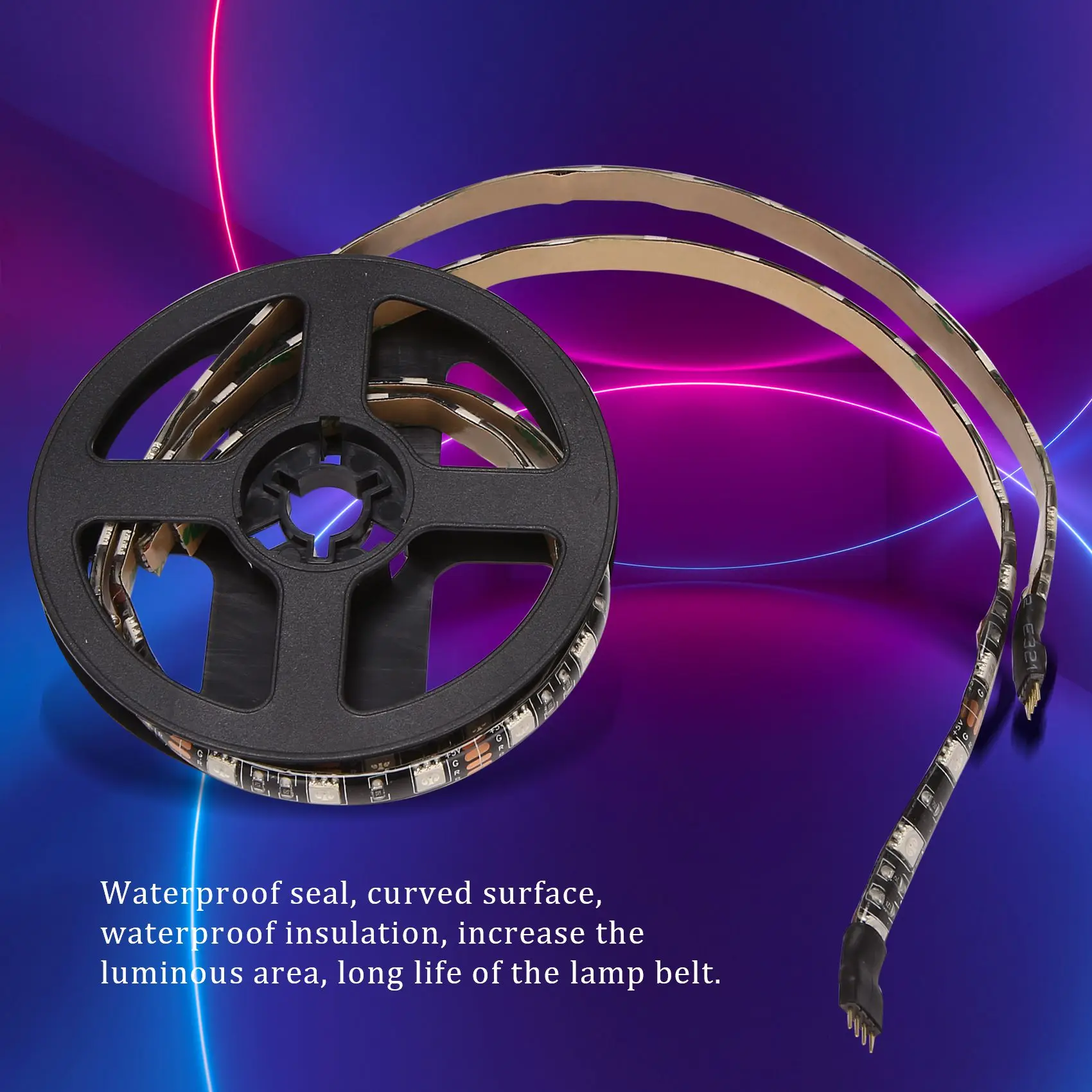 

A77Q-Waterproof Electric Scooter Foldable LED Strip Lights For Skateboard, Scooter, Party Decoration For Xiaomi M365 1S