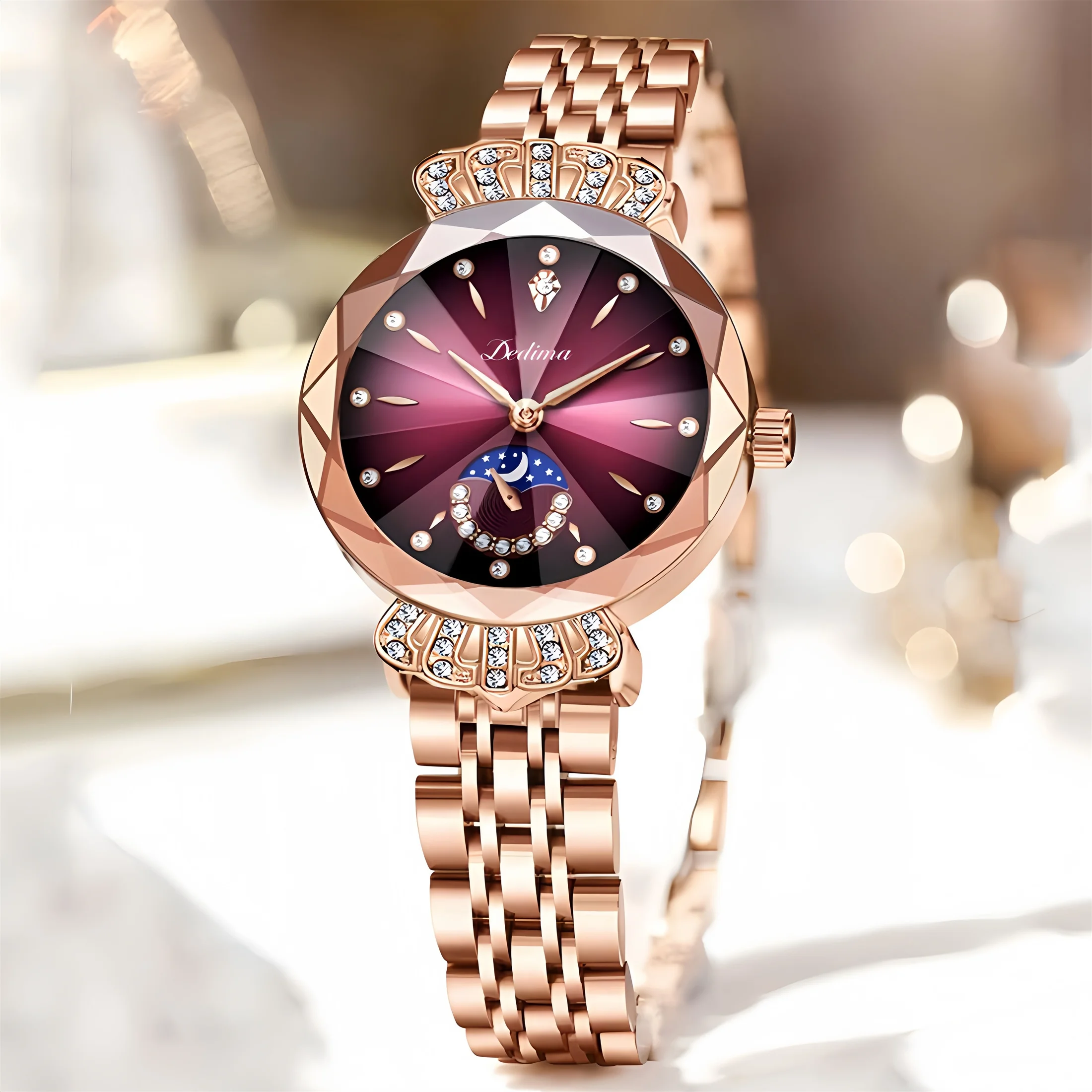 

Women Watches Fashion Rose Gold Stainless Stain Steel Ladies Watch Waterproof Quarzt Wristwatch Romatic Girlfriend Gift 920