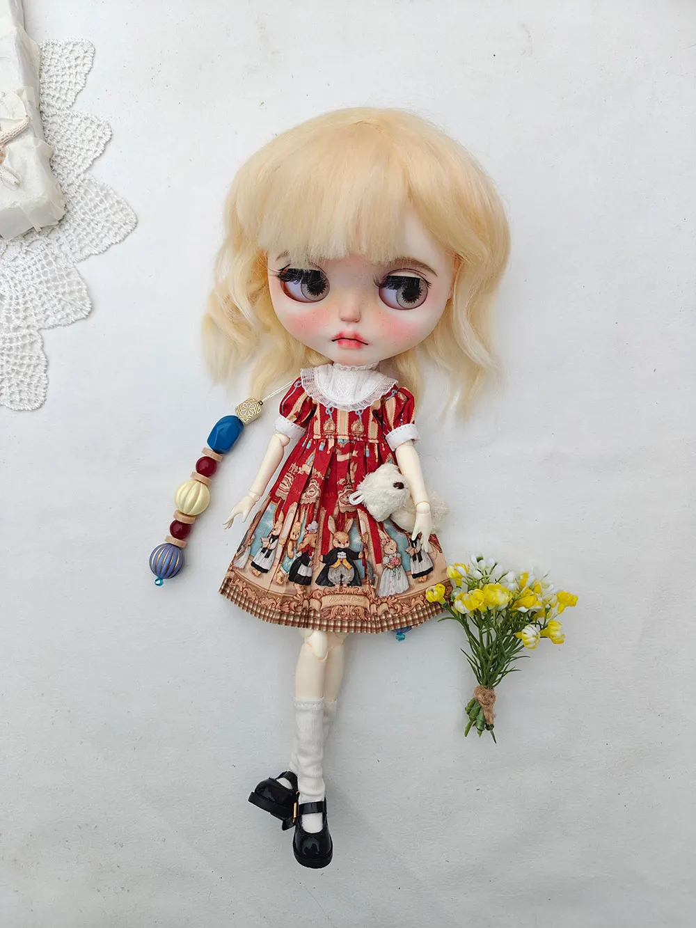 

ICY DBS NEW Handmade blythe doll clothes dress Cute usual dress OB22 OB24 AZONE accessories Blythe Doll Toys for Girls