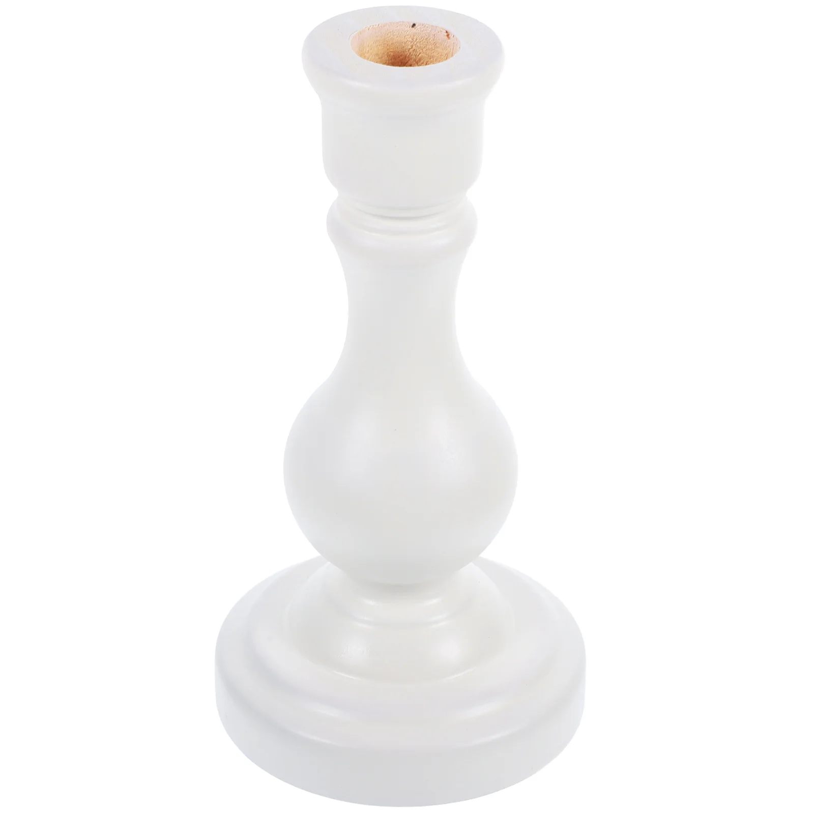 

Desktop Wooden Candlestick Holder Vintage Style Pillar Holder for Party Bedroom Living Room Home Decor Candlestick Wood