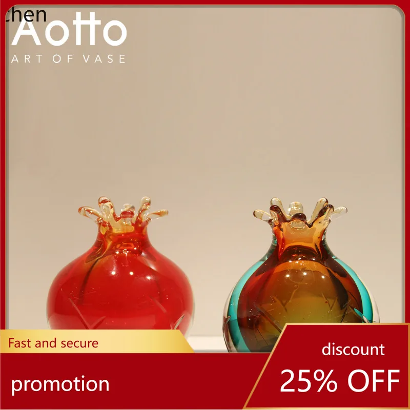 Zml new chinese style pomegranate-shaped vase, living room, coffee table - suitable for hydroponics, fresh & dried flowers