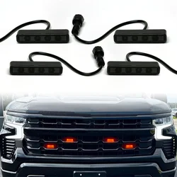 Auto Led Grill Lights For Universal One fit with ALl of the Cars SUVS 4pcs LED Grille lights