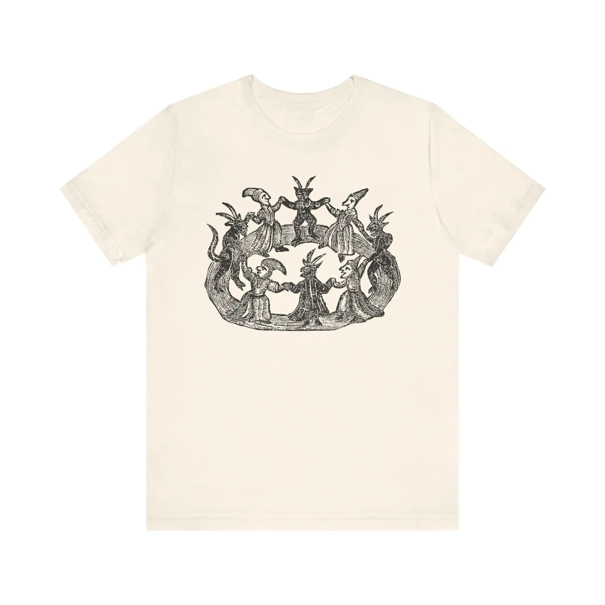 Witches and Wizards II Vintage Woodcut T Shirt Occult Art T-shirt Black Magic Tee Witchy Coven Witchy Jersey Short Sleeve Unisex
