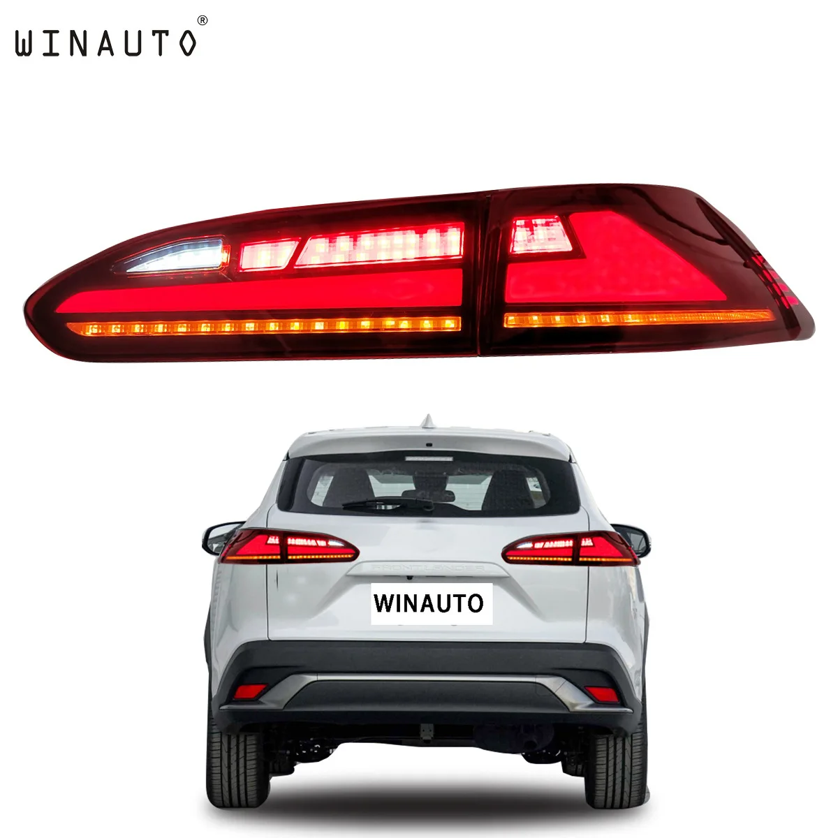 

Juncar подходит для Toyota Fronanda Corolla cross 2022, задний фонарь в сборе, светодиодный модифицированный задний фонарь красного цвета