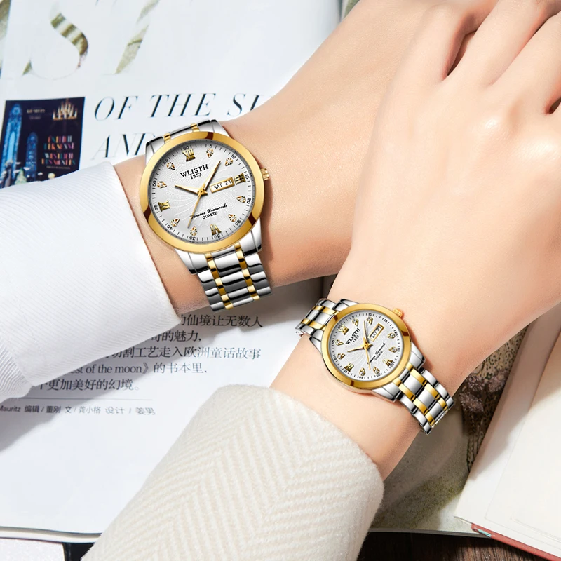 Couple Watches Luxury Brand Waterproof Luminous Quartz Watch Stainless Steel Sport Watches Couple Watch Sport Watches for Man