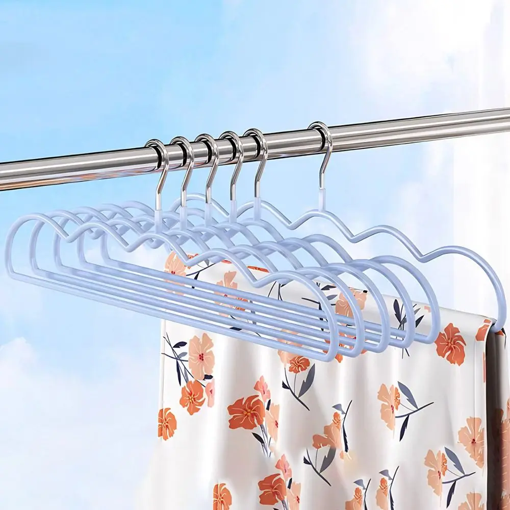 

5Pcs Metal Sheet Drying Racks Traceless Anti-slip Large Clothes Hanger Thickened Heavy Duty Clothes Drying Rack Living Room