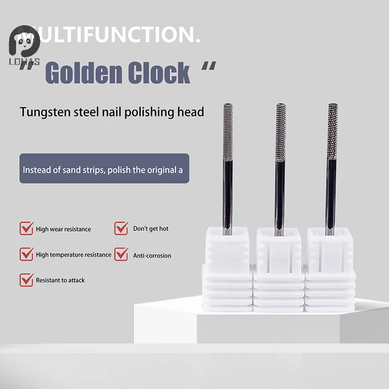 1pc aço de tungstênio profissional prego broca arquivos gel polonês remover rebarbas para máquina elétrica cutícula ferramenta limpa