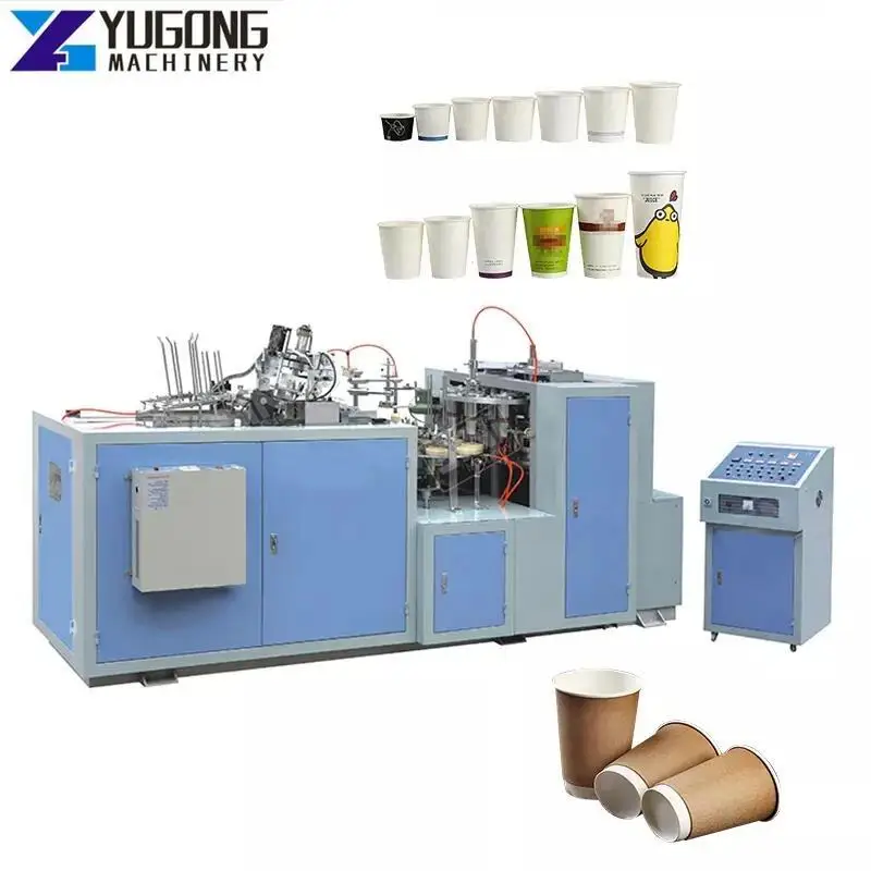 Full AutomaticPaper Cup Manufacturing Forming Machinery Paper Tea Cups Machines  Low Energy Disposable Coffee Cup Making Machine