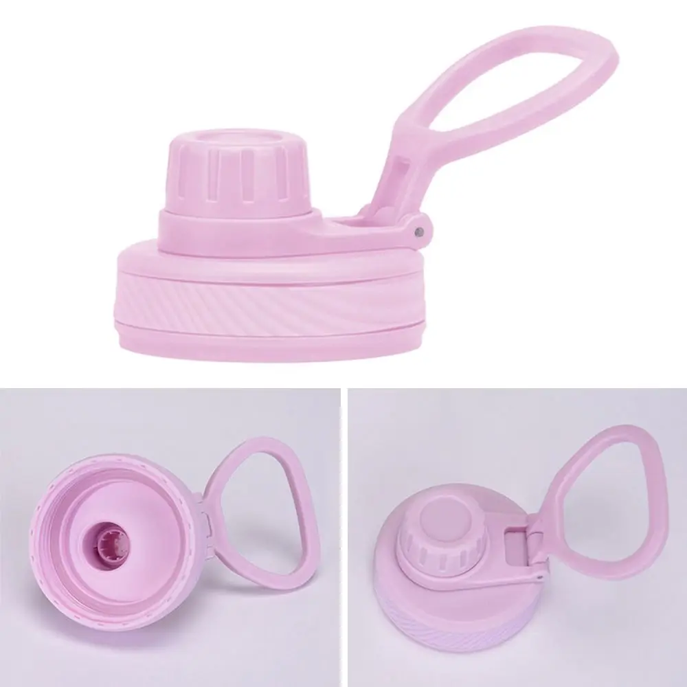PP Plastic Cup Lid Splash Spill Proof With Big Handle Spout Lid Wide Mouth Vacuum Bottle Replacement Lid