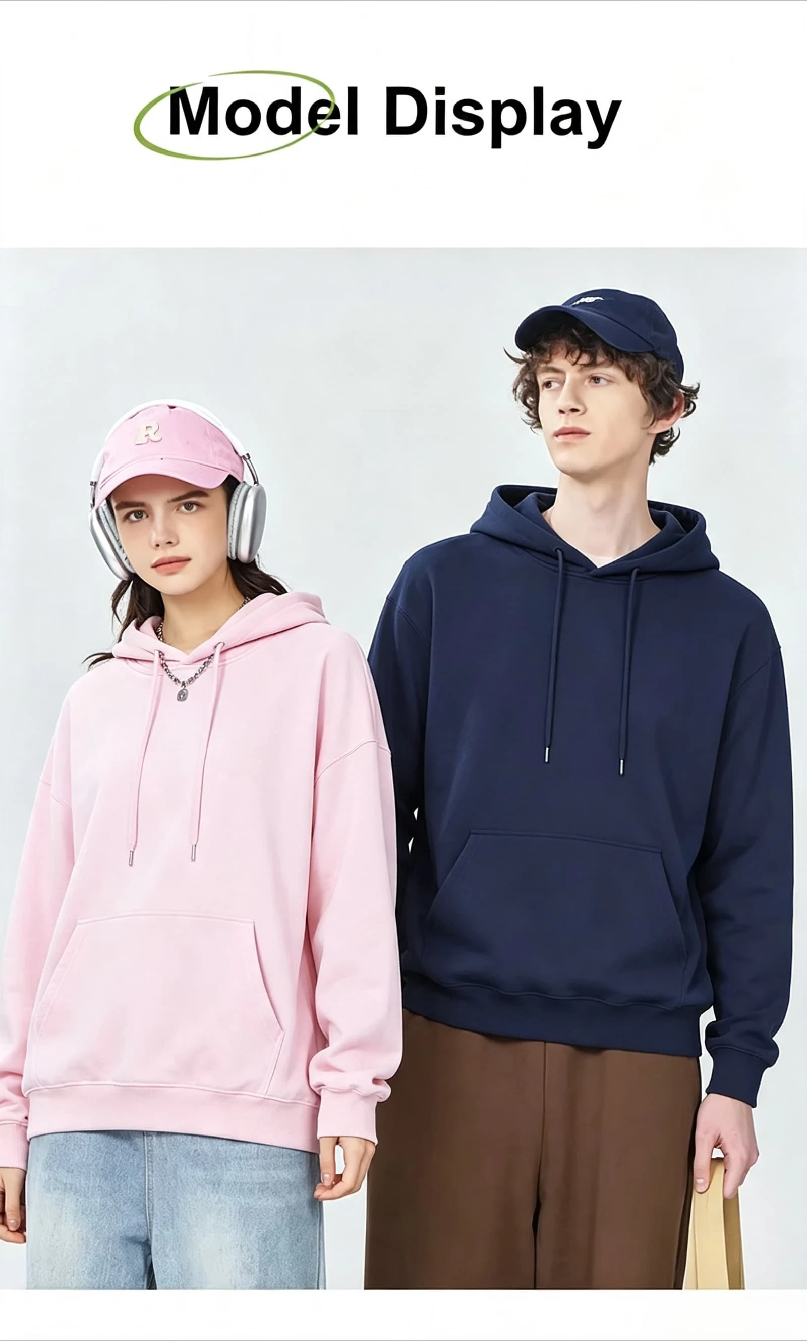 Kapuzenpullover mit Cartoon-Katzenmuster für Herren, geeignet für Frühling, Herbst und Winter, lässiger Kapuzenpullover in großer Größe, Streetwear für Paare. – Detail 3