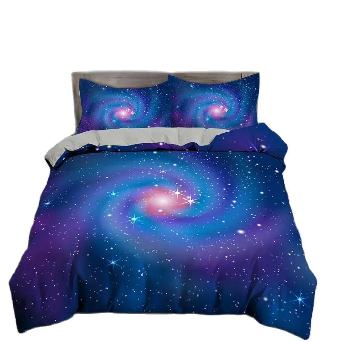 3D Duvet Cover Set,3D Visual Effects universe and its stars Patterns Bedding Set,Twin King Queen Size Polyester Quilt Cover