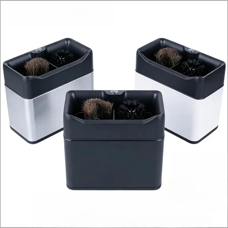 60W Electric Espresso Handle Cleaner Coffee Grounds Knock Box Dual DC Motor Automatic Coffee Machine Handle Cleaner