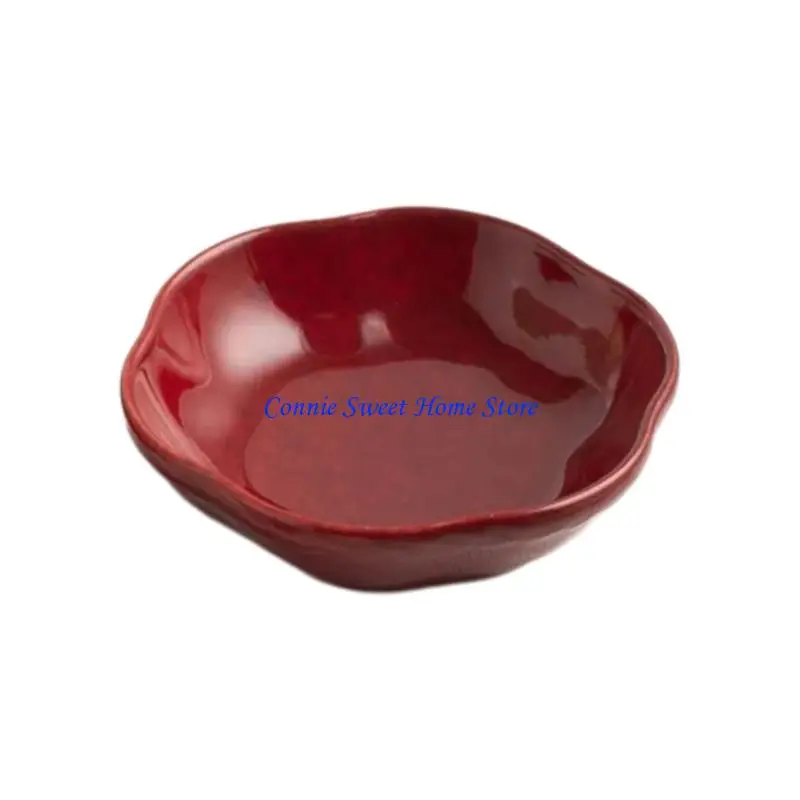 LXAF Elegant Glazed Ceramic Dish Jewelry Storage Display Plate for Rings Earrings Necklace Small Trinket Tray