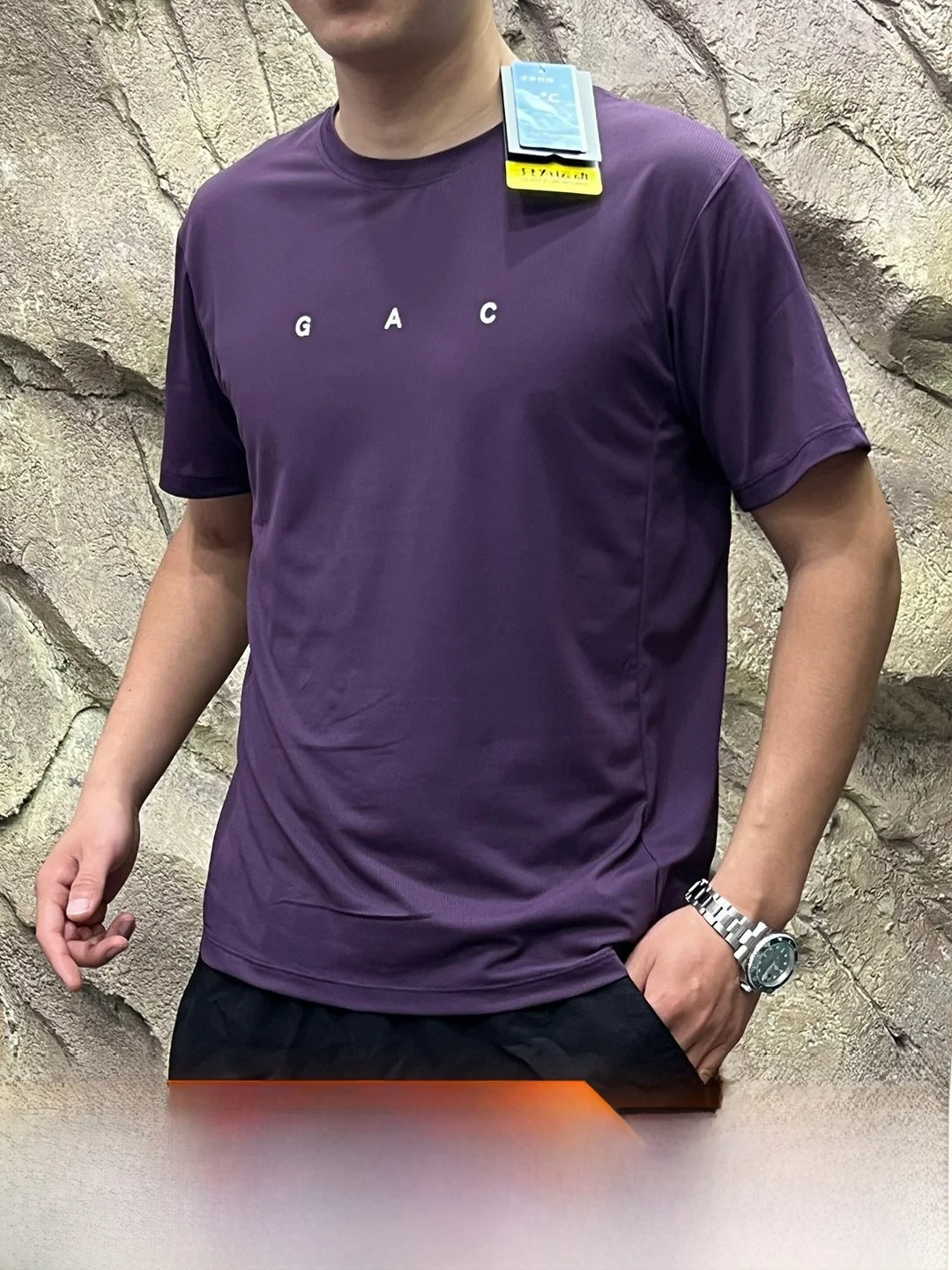 Mountain Series Outdoor Unisex Short Sleeve T-Shirt Quick Dry Multi Pocket Breathable Casual round Neck Letter Pattern