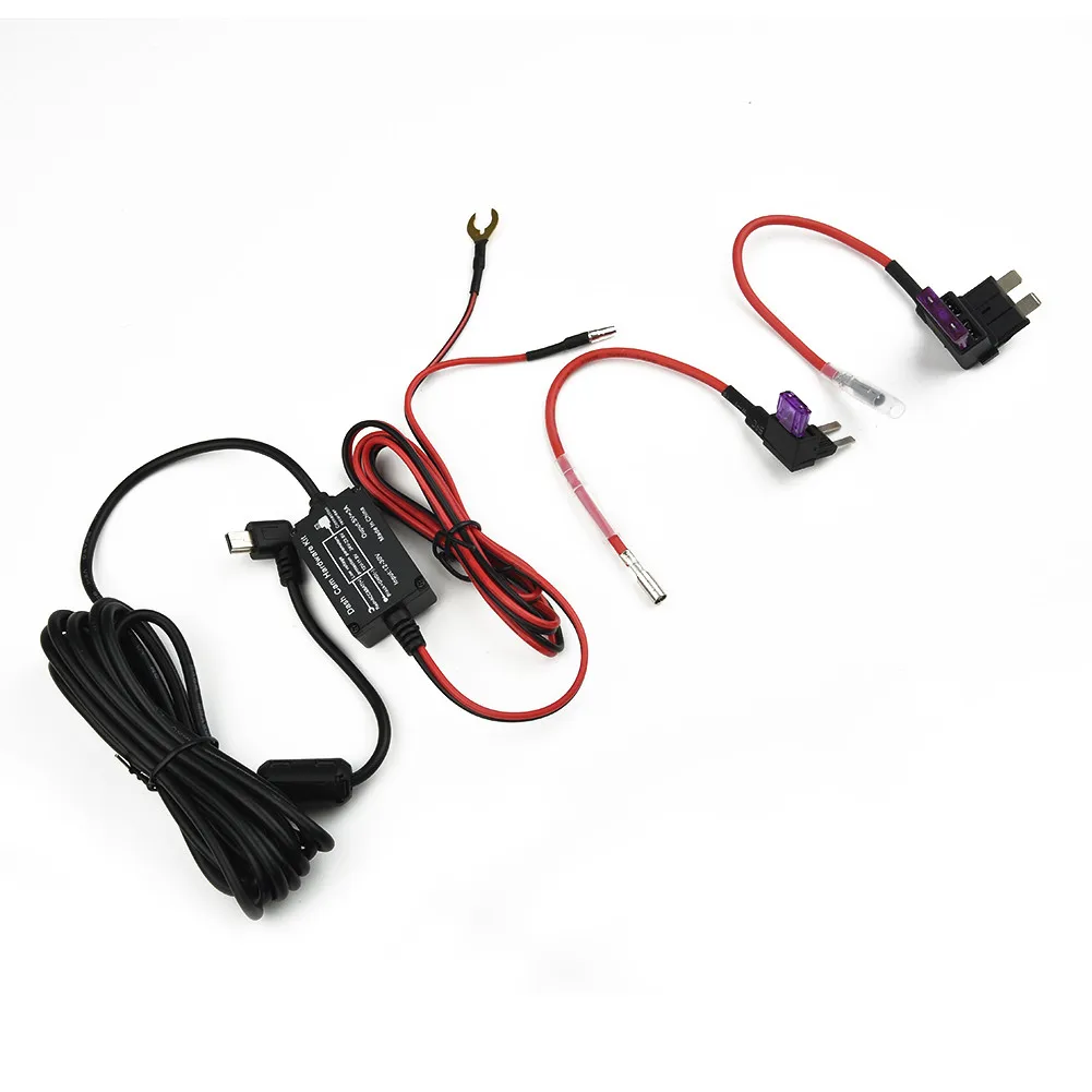1 SET Hard Wire Fuse Box for Car Recorder for Dash Cam Hard Wire Kit for mini USB 5v for mini USB Camera Power Cable