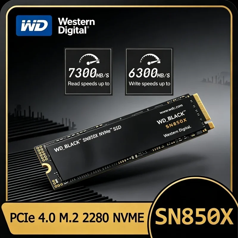 Western Digital WD_BLACK SN850X Gaming High Speed Drive M.2 2280 PCIe4.0 NVMe SSD 1TB 2TB 4TB For Desktop Laptop PC Upgrade