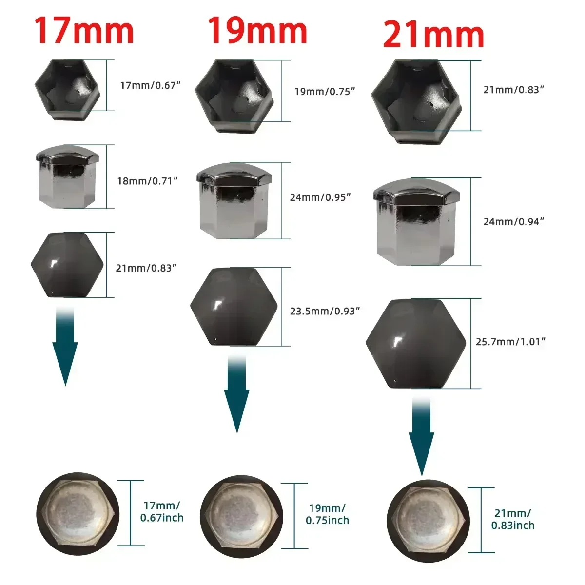 20Pcs Universal 17 19 21 mm Plastic Car Wheel Nut Covers Bolt Caps For Porsche Cayenne Panamera Taycan 911 918 Car Accessories