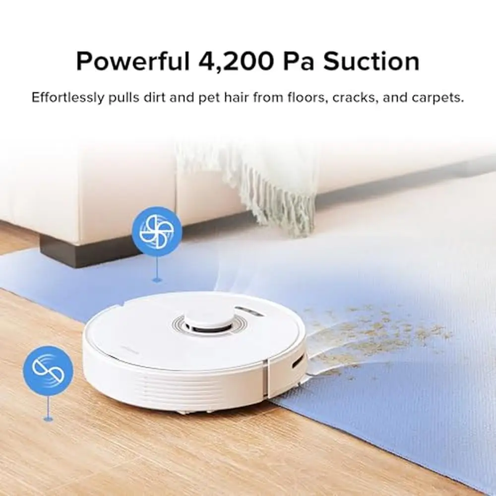 Q7 Max Robot Vacuum Cleaner 4200Pa Strong Suction Lidar Navigation Multi-Level Mapping No-Go&No-Mop Zones 180mins Runtime