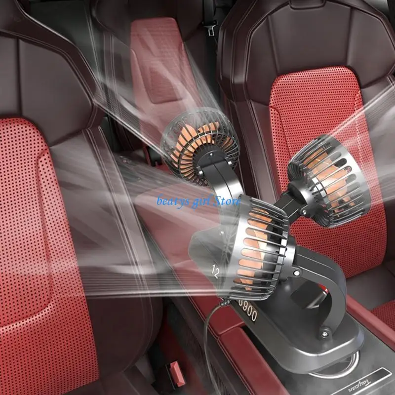 C7AB Ventilador carro 360 graus Ajustável 3 AR AR AR AUTROMOTIVO VERMAGEM ELÉTRICO USB 5V/12V/24V FAN 2 VELOCIDADES CARRO