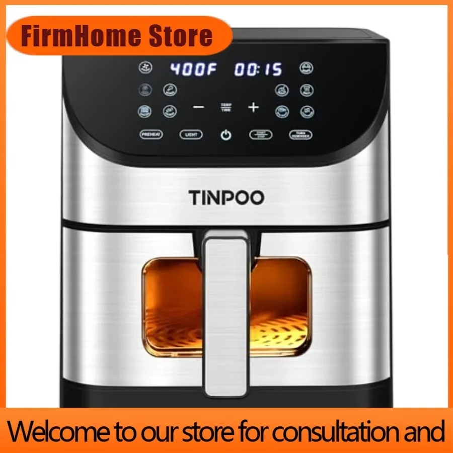 FirmHome StoreAir Fryer 6.2 QT Oilless Large Ccity 1500W Oven Air Fryers Healthy Cooker With 10 Preset Visual Cooking Window Non