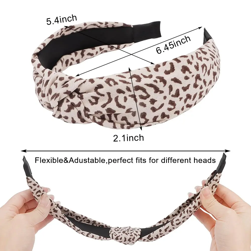 1 STÜCK geknotete Stirnbänder für Damen – modisches dickes Top-Knoten-Design, rutschfest, niedlicher Haarschmuck, Haarbänder in mehreren Stilen – Detail 5