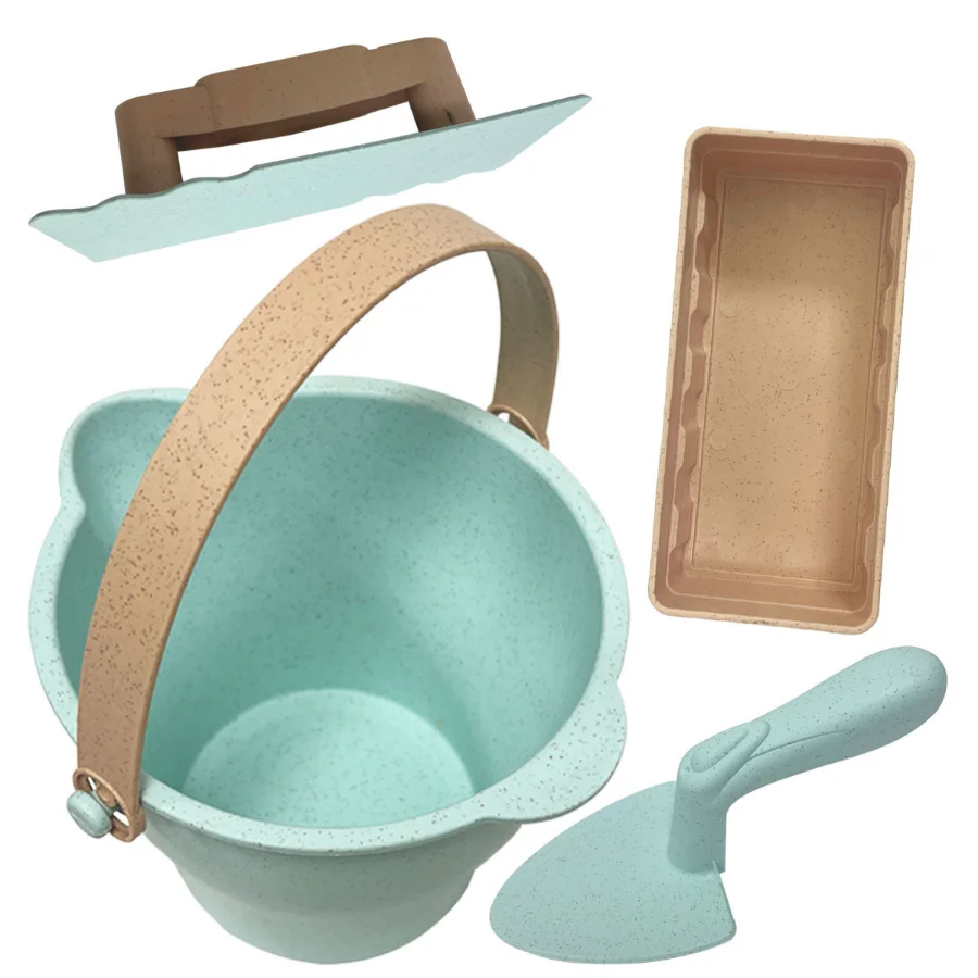 Juguetes de construcción de pared de playa para niños, cubo de excavación de arena para bebé, castillo, juego al aire libre, piscina de arena, juego de paja de trigo, regalo de cumpleaños