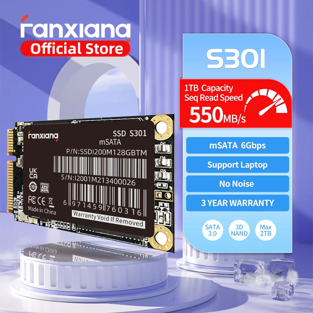 fanxiang-内部ソリッドステートドライブ、s301-msata、550-mbps、512gb、1テラバイト、2テラバイト、ssd、sata-iii、dell、lenovoラップトップに適合