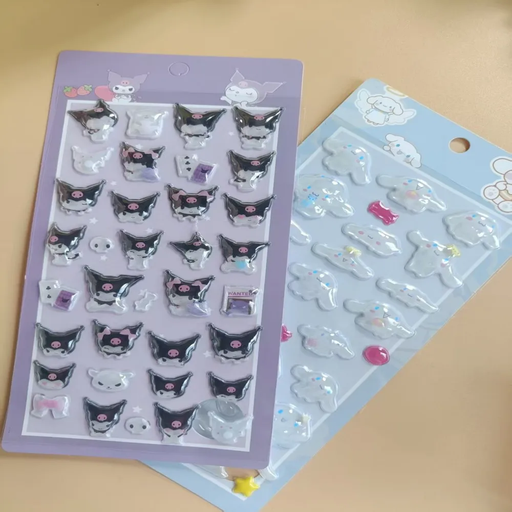 Sanrio kawaii cinnamoroll desenhos animados alívio adesivos crianças e meninas adesivos decorativos casos de telefone das crianças brinquedos presentes