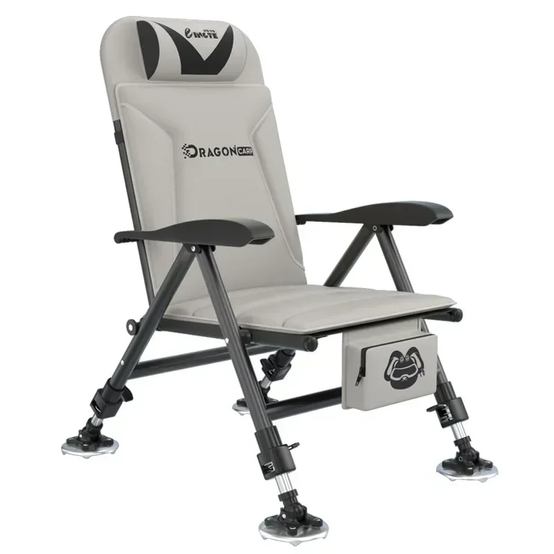 All Terrain Multifunctional Reclining ยุโรปสไตล์เก้าอี้ตกปลากว้างขึ้นและหนาพับเก้าอี้ตกปลาแบบพกพา