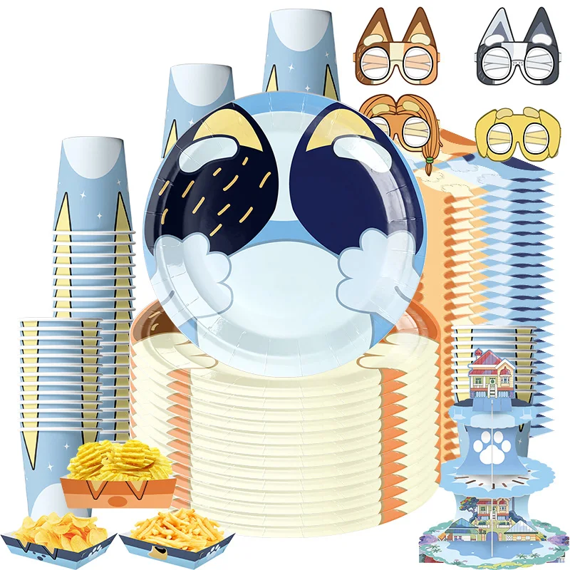 Birthday Party Decorations Set Tableware Plate Cup Cake Topper Box Balloons Tablecloth Backdrop Birthday Party Favors Supplies