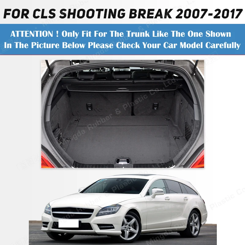 Car trunk mat for Mercedes Benz CLS Shooting Break (5-Seat) X218 2007-2017 16 15 14 13  cargo liner carpet interior accessories