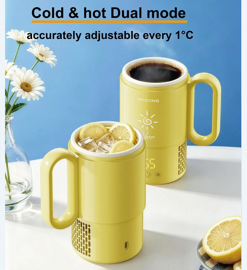450ML Ice Machine Portable Keep Warm Rapid Cooling Cup Dormitory Iced Beverage Temperature Control Office Heated Dual-Use Cup