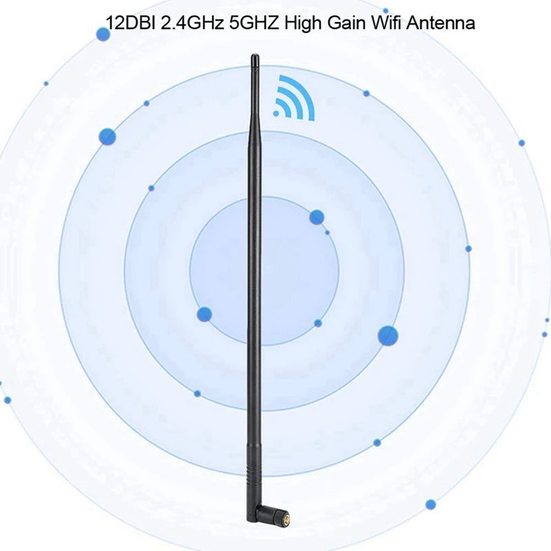 Antenna Wifi 6X 12DBI, Antenna Wifi a lungo raggio Dual Band 2.4G/5G ad alto guadagno con connettore RPSMA per rete Wireless