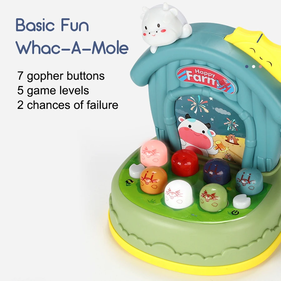 Konsola do gier Baby Light and Music whack-a-mole, wielofunkcyjna zabawka edukacyjna dla niemowląt i małych dzieci