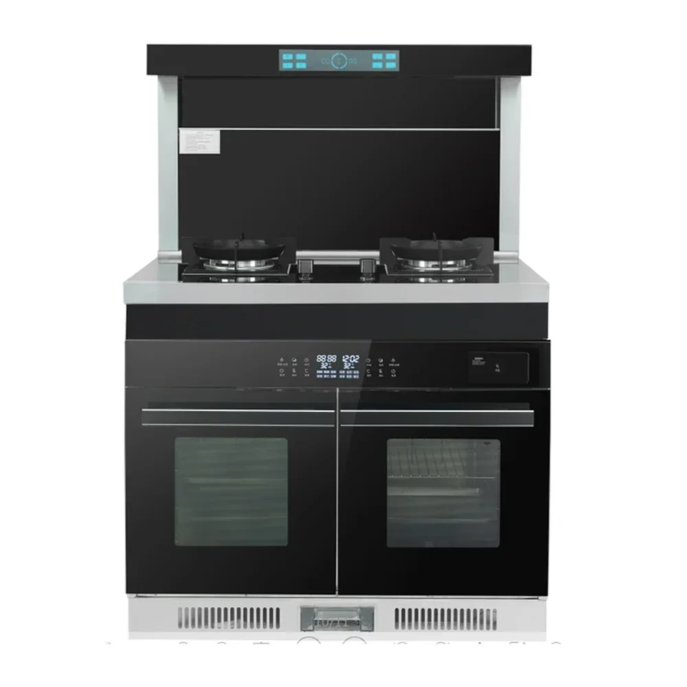 Multifunctional gas cooker range hood and all-in-one steam and oven househol kitchen 4 in 1 all-in-one cooker