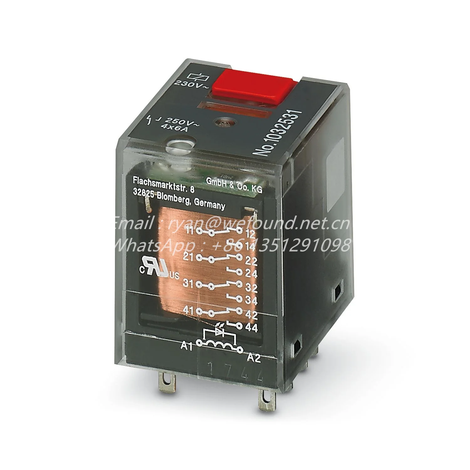 REL-IR-BL/L-230AC/4X21 - Single relay 1032531