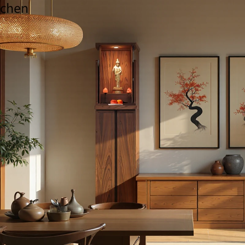 b1  Buddhist shrine offering table, shrine for household use, God of Wealth cabinet, shrine Buddhist cabinet Chinese style