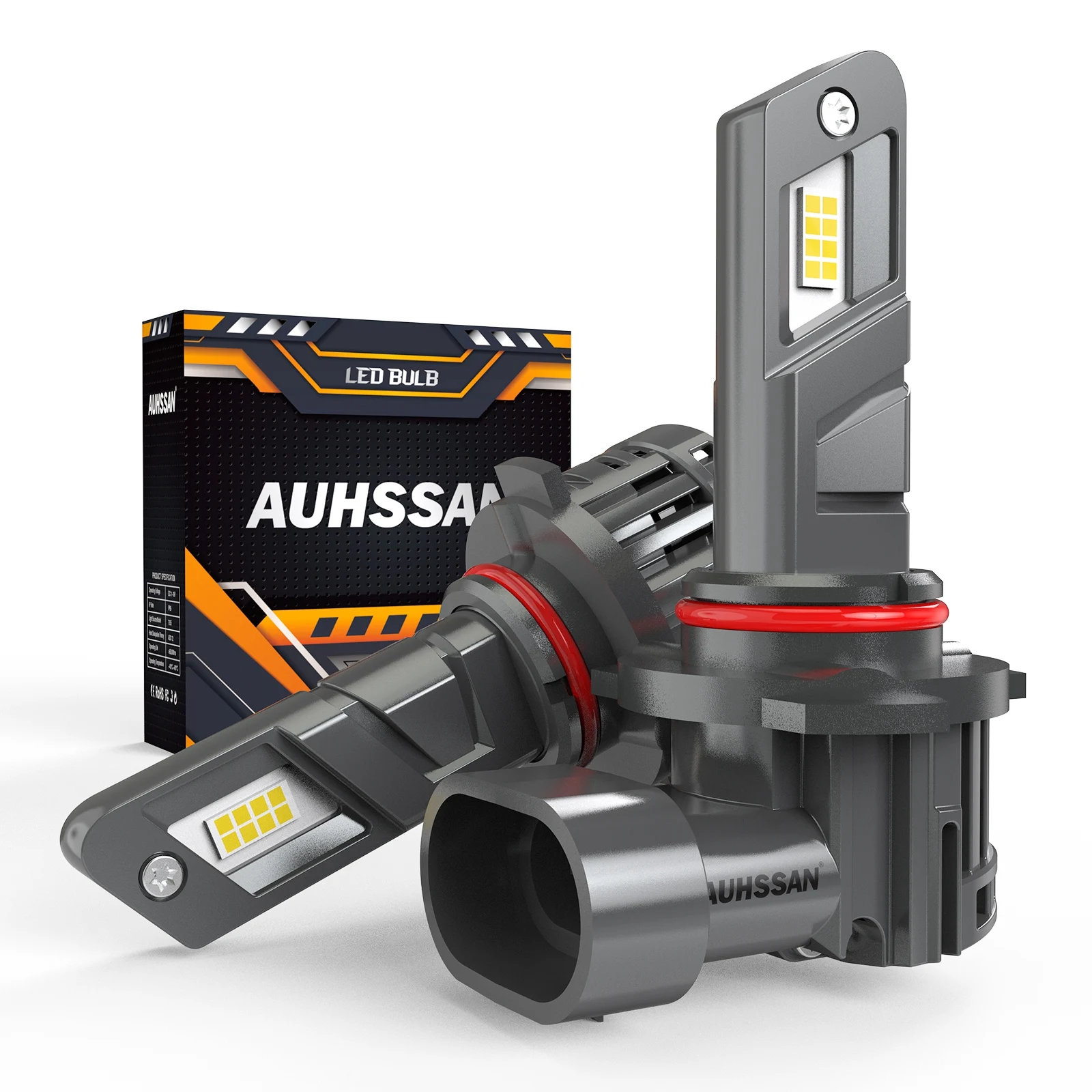 

AUHSSAN 2pcs 9005 9006 9012 Led Car Headlight Turbo Diode CSP Chips Day Running Lamp 55W Replacement For Dodge Ram Jeep Grand