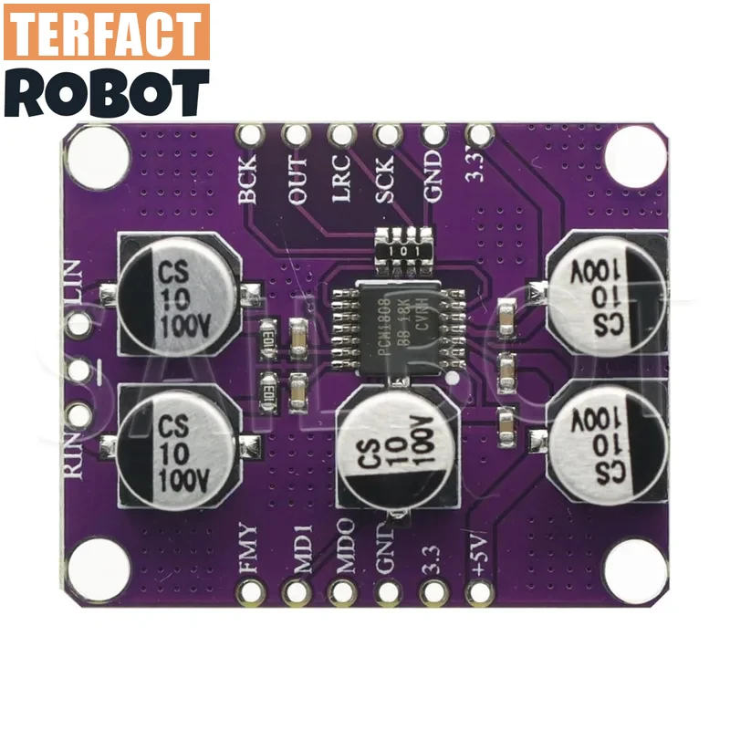 1-10PCS PCM1808 105dB SNR Audio Stereo ADC Single-Ended Analog-Input Decoder 24bit Amplifier Board Player Module - view 5