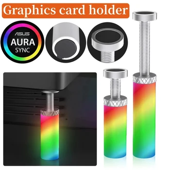 RGB GPU destek braketi RGB anti sag braketi tutucu standı dikey GPU dağı GPU brace destek grafik kart tutucu