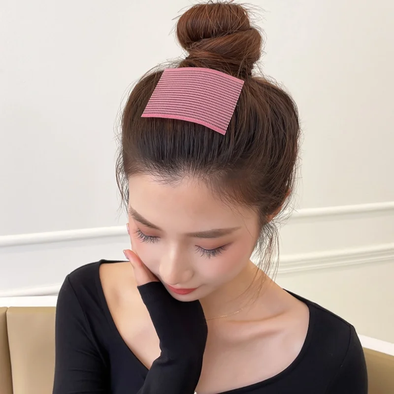 10Pcs Solid Color Bangs Velcro Hair Sticker Magic Patch Women Hair Fixing Accessory For Makeup Washing Face