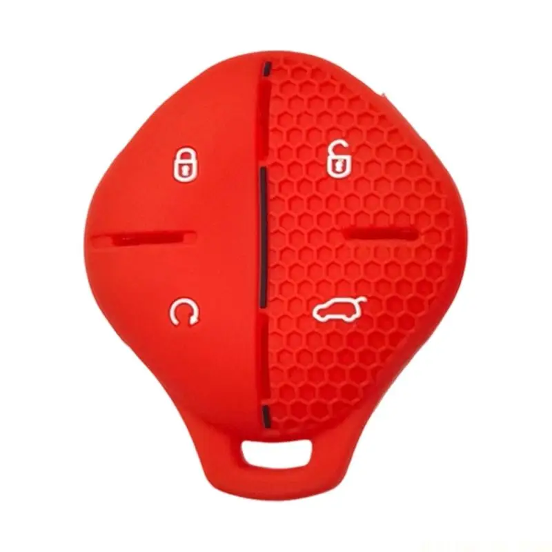 J0MA 4 Button Silicone Cover Easy Install Shell for Chery Honeycomb Texture