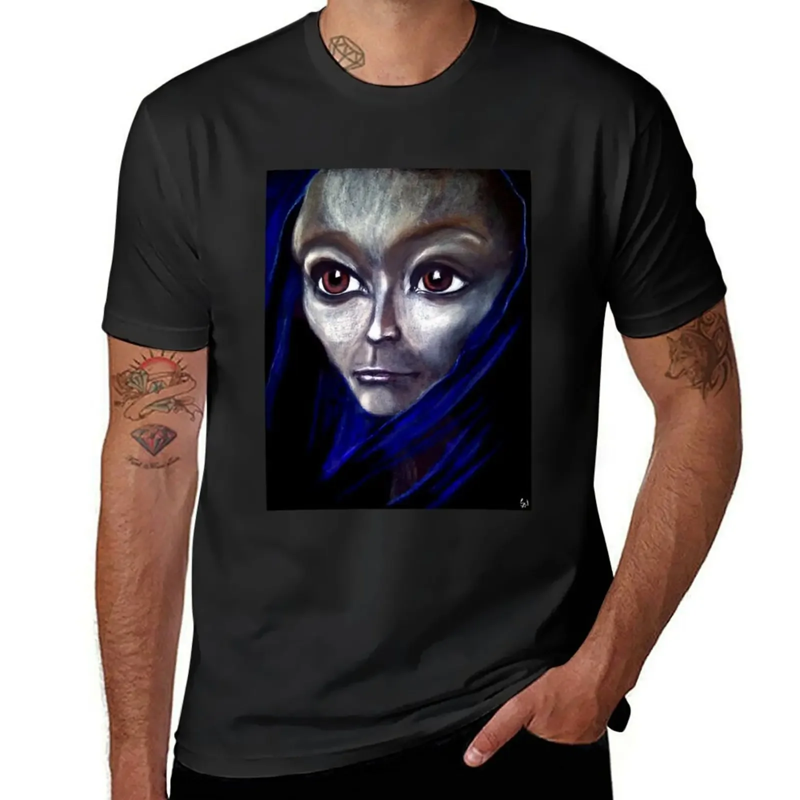 Jrooti's Blue Silk Scarf T-Shirt kawaii clothes custom t-shirts baggy shirts mens workout shirts