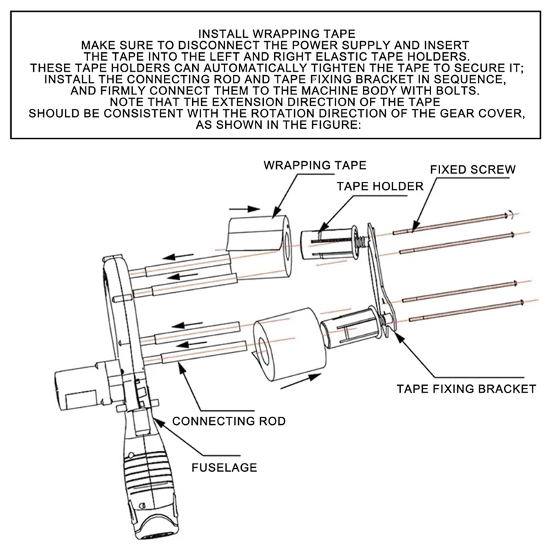 ABKS-เครื่องพันเทปไฟฟ้า 12V เครื่องพันท่อเครื่องปรับอากาศเครื่องมือไฟฟ้าปลั๊ก US