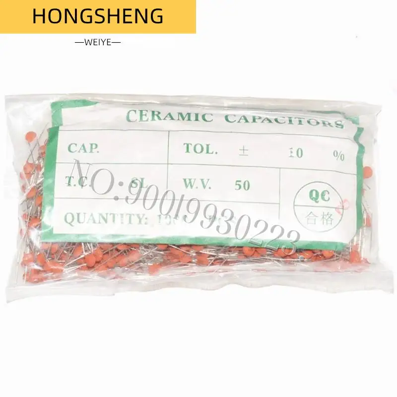 1000 Uds condensador cerámico 50V 1pF ~ 100nF 0,1 uF 104 4,7PF 10PF 22PF 33PF 47PF 100PF 101 220PF 221 330PF 470PF 1NF 103 47NF 473