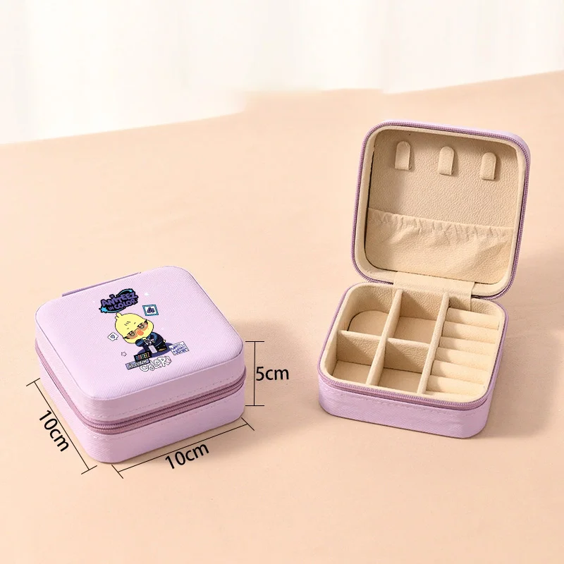 ATEEZ Female Jewelry Box Mini Jewelry Storage Box K-pop Man Groups Print Trinket Case  Cute Jewelrys Organizer Birthday Gift New - view 5