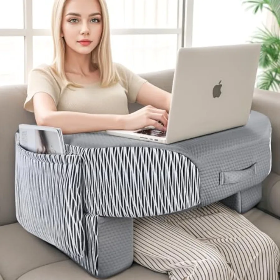 

Reading Pillow for Laptop, Extra Large Armrest Gaming Pillow for Working, Hight Adjustable Lap Desk Pillow for Adult Sitting in